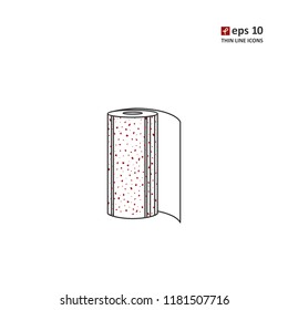 Grinding, polishing - vector thin line icon on white background. Symbol for web, infographics, print design and mobile UX/UI kit. Vector illustration, EPS10.