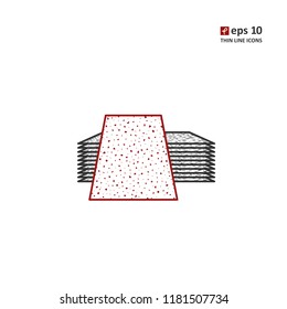 Grinding, polishing - vector thin line icon on white background. Symbol for web, infographics, print design and mobile UX/UI kit. Vector illustration, EPS10.