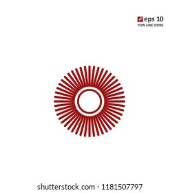 Grinding, polishing - vector thin line icon on white background. Symbol for web, infographics, print design and mobile UX/UI kit. Vector illustration, EPS10.