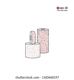 Grinding, polishing - vector thin line icon on white background. Symbol for web, infographics, print design and mobile UX/UI kit. Vector illustration, EPS10.