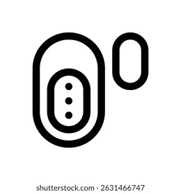 Grinding stone. Editable stroke vector icon.