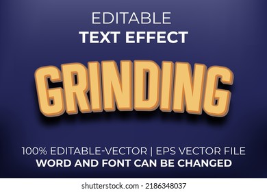 Grinding text effect, easy to edit
