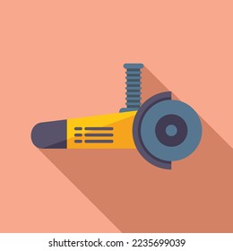 Grinding tool icon flat vector. Angle cutter. Grinder machine