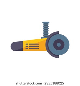 Grinding tool icon flat vector. Angle cutter. Grinder machine isolated