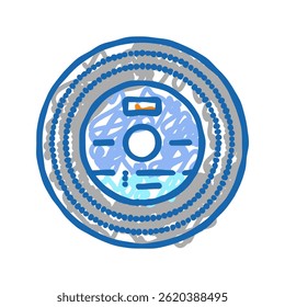 grinding wheel manufacturing engineer doodle icon sketch vector. grinding wheel manufacturing engineer sign. isolated symbol illustration