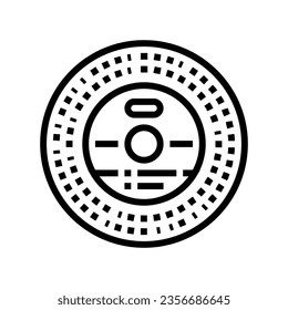 grinding wheel manufacturing engineer line icon vector. grinding wheel manufacturing engineer sign. isolated contour symbol black illustration