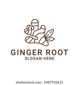 gringer root logo design concept idea line style