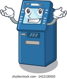 Grinning ATM machine in the cartoon shape