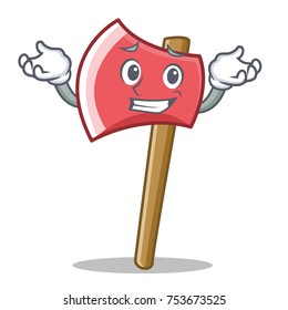 Grinning axe character cartoon style vector illustration
