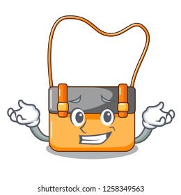 Grinning bag messenger businessman the leather character