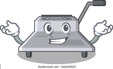 Grinning binding machine in the cartoon shape