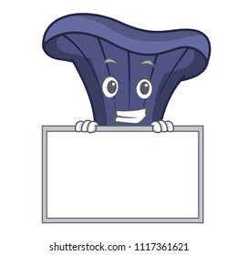 Grinning with board actarius indigo mushroom character cartoon