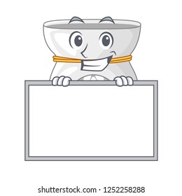Grinning with board aroma lamp in a cartoon versions