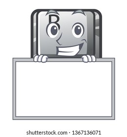 Grinning with board button B installed on cartoon computer