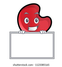 Grinning with board candy moon character cartoon