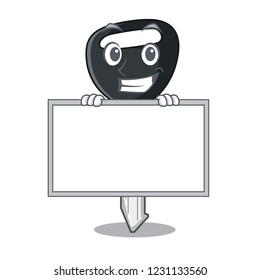 Grinning with board car keys cartoon isolatedon on shape