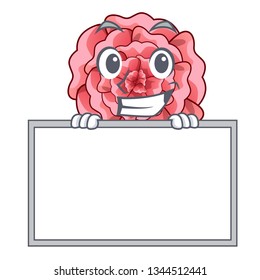 Grinning with board carnation in the a character pot