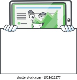 Grinning with board up chart horizontal table for report.