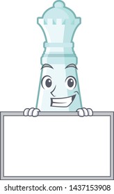 Grinning with board chess queen isolated in the character