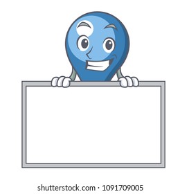 Grinning with board clyster character cartoon style