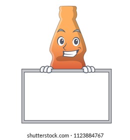 Grinning with board cola bottle jelly candy character cartoon