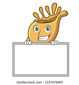 Grinning with board exotic shell character cartoon