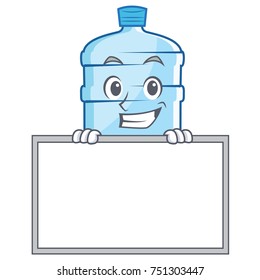 Grinning with board gallon character cartoon style