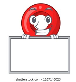 Grinning with board GPS navigation pin on character cartoon