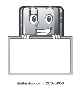 Grinning with board H button installed in cartoon game