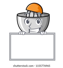 Grinning with board juicer character cartoon style