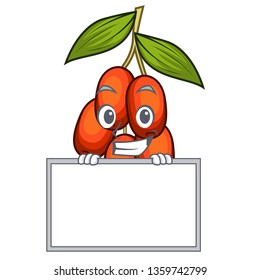 Grinning with board jujube fruit in a cartoon bowl