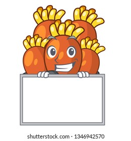 Grinning with board orange coral reef toys shape cartoon