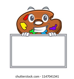Grinning with board palette character cartoon style