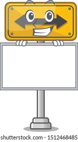 Grinning with board pass on either side isolated cartoon