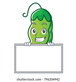 Grinning with board peas character cartoon style