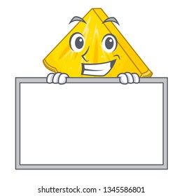 Grinning with board pineapple slice with in character shape