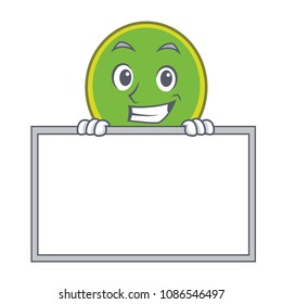 Grinning with board ping pong racket character cartoon