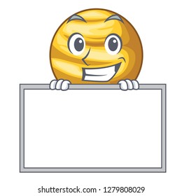 Grinning with board planet venus in the shape character