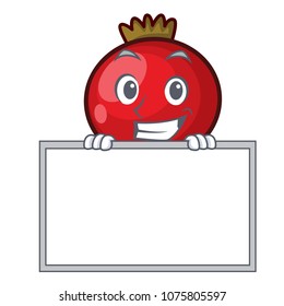 Grinning with board red currant character cartoon