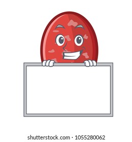 Grinning with board salami character cartoon style
