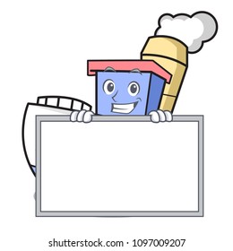 Grinning with board ship character cartoon style