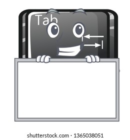 Grinning with board tab button installed on computer character