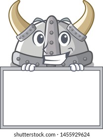 Grinning with board viking helmet isolated with the character