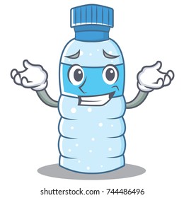 Grinning bottle character cartoon style