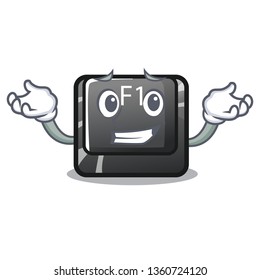 Grinning button f1 in the shape character