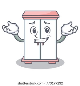 Grinning cabinet character cartoon style