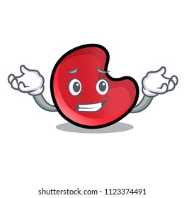 Grinning candy moon character cartoon