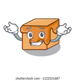 Grinning caramel candies character cartoon