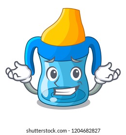 Grinning cartoon drink training cup for baby