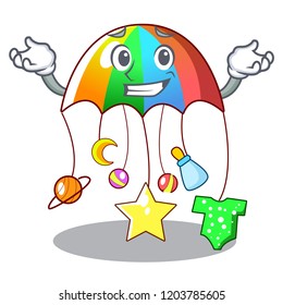 Grinning cartoon hanging toys with baby carousel